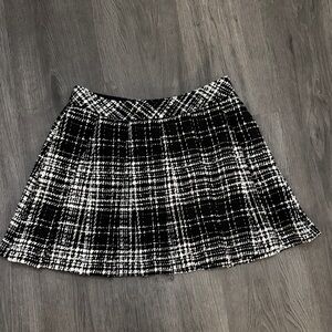 Banana Republic Black and White Skater Skirt